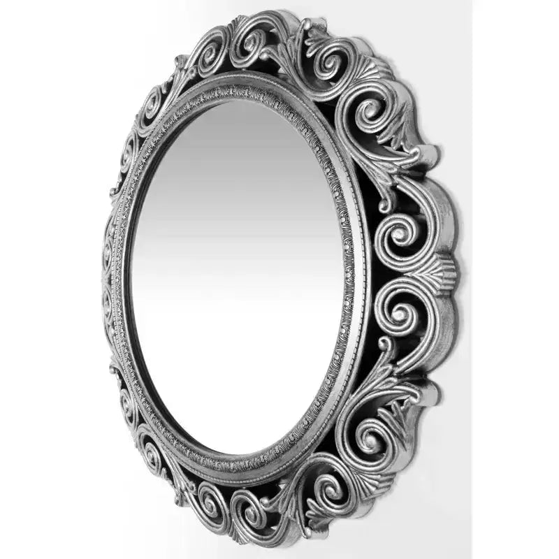 Specchio da Parete Decorativo Rotondo Argentato