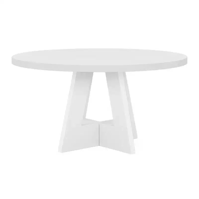 Tavolo da pranzo rotondo bianco per 4 persone