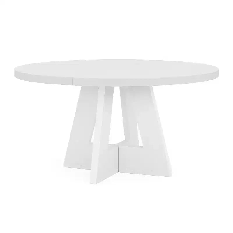 Tavolo da pranzo rotondo bianco per 4 persone