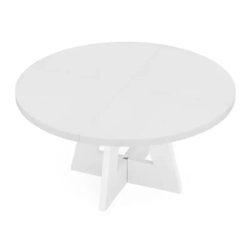 Tavolo da pranzo rotondo bianco per 4 persone