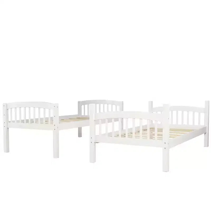 Letto a castello in legno bianco per 2 persone