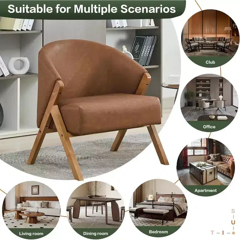 Poltrona – Senza braccioli, Monoposto, Beige / Nero / Marrone / Grigio