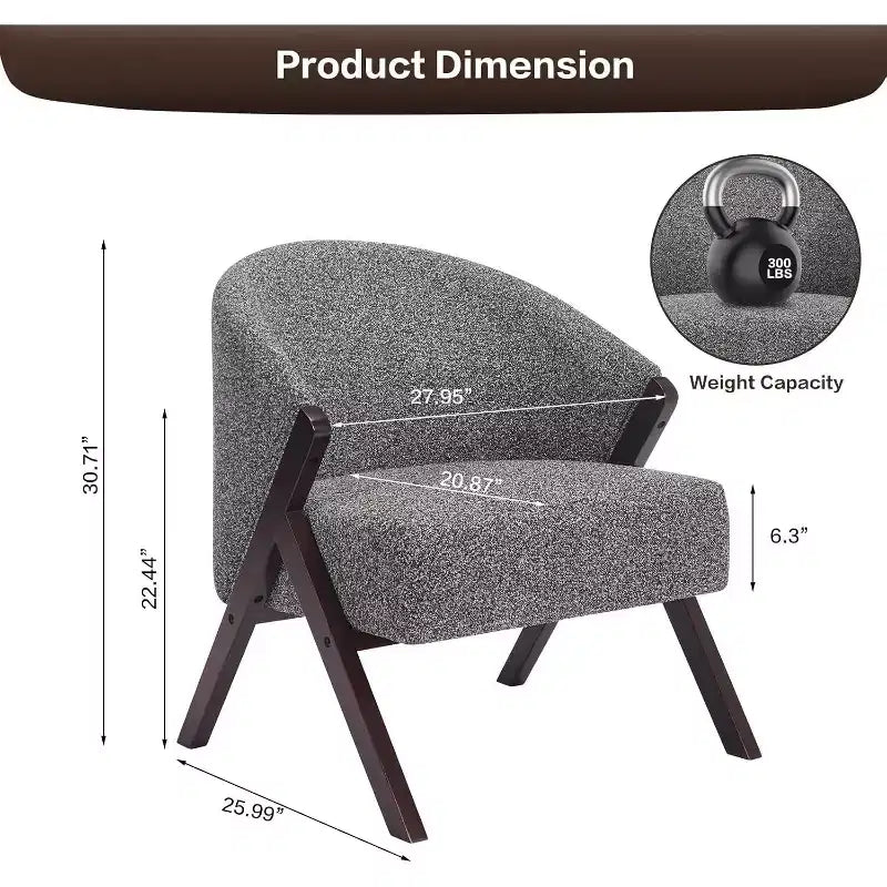 Poltrona – Senza braccioli, Monoposto, Beige / Nero / Marrone / Grigio