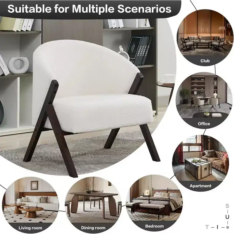 Poltrona – Senza braccioli, Monoposto, Beige / Nero / Marrone / Grigio
