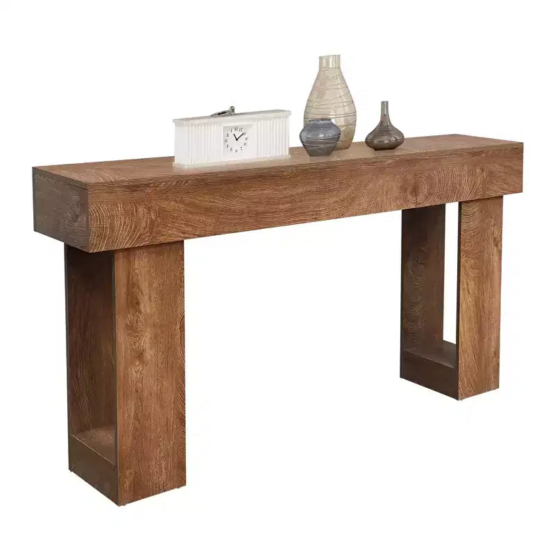 63 Inch Long Console Table, Wood Rectangular Sofa Table Behind Couch, Farmhouse Entryway Table, for Entrance, Hallway, Living Room, and Foyer