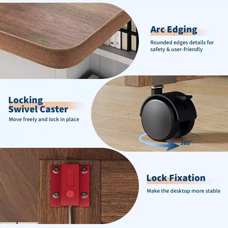 Tavolo da pranzo pieghevole con contenitore, noce / bianco+legno, 4 posti