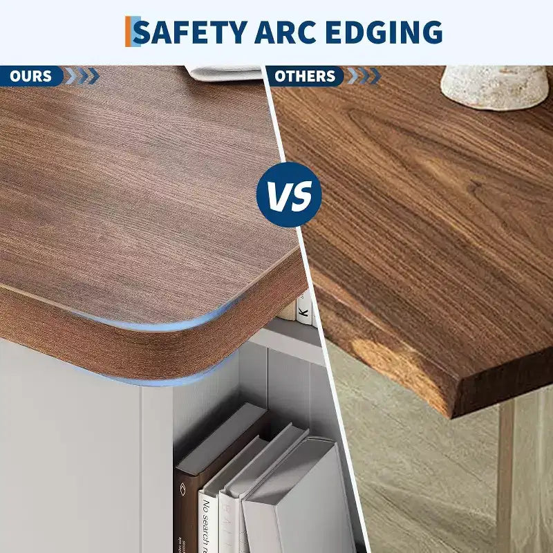 Tavolo da pranzo pieghevole con contenitore, noce / bianco+legno, 4 posti