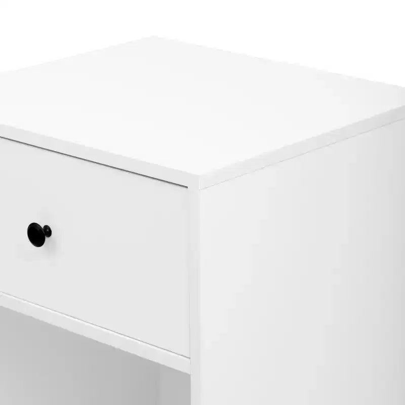 Mobile Contenitore Rettangolare Bianco con Cassetti, Credenza per 1