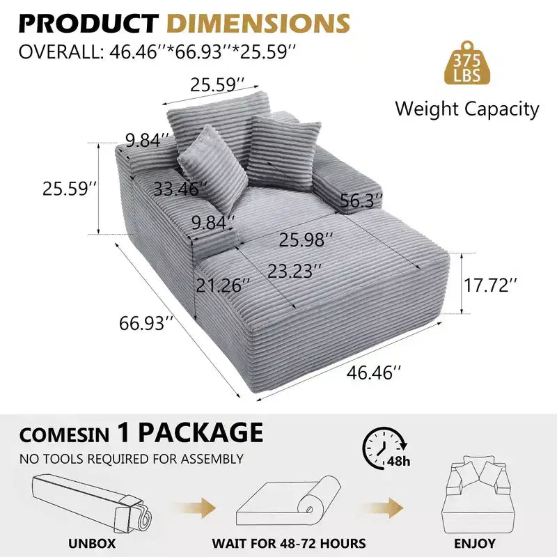 Divano-futon da pavimento oversize in velluto con cuscini – 2 posti, vari colori