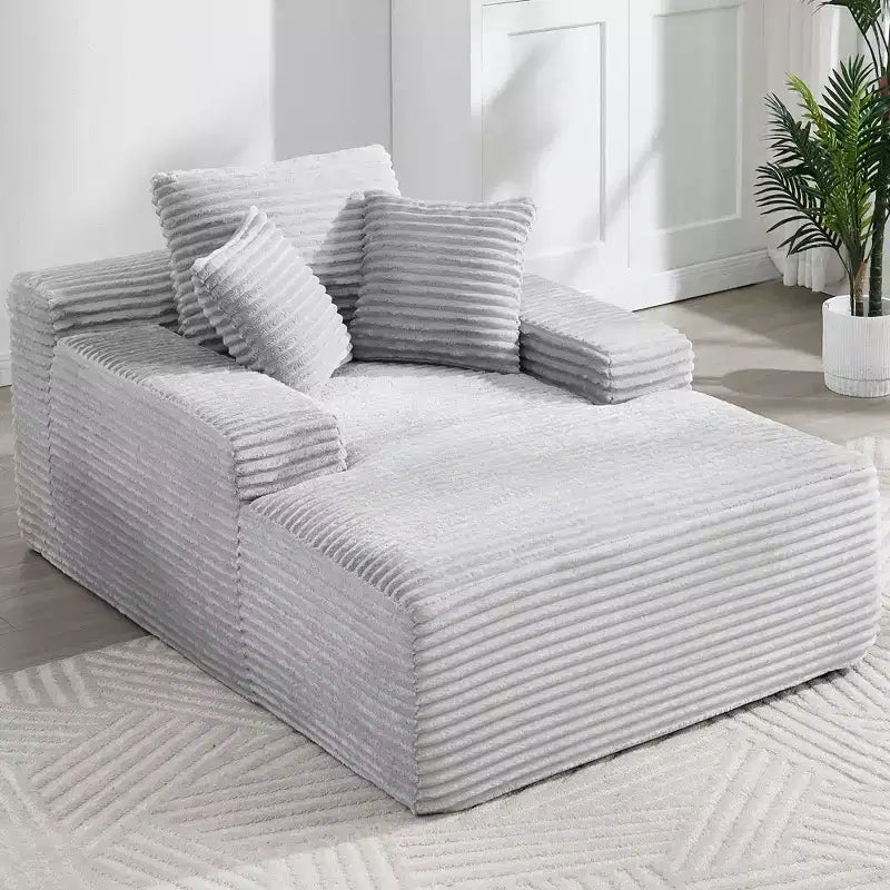 Divano-futon da pavimento oversize in velluto con cuscini – 2 posti, vari colori
