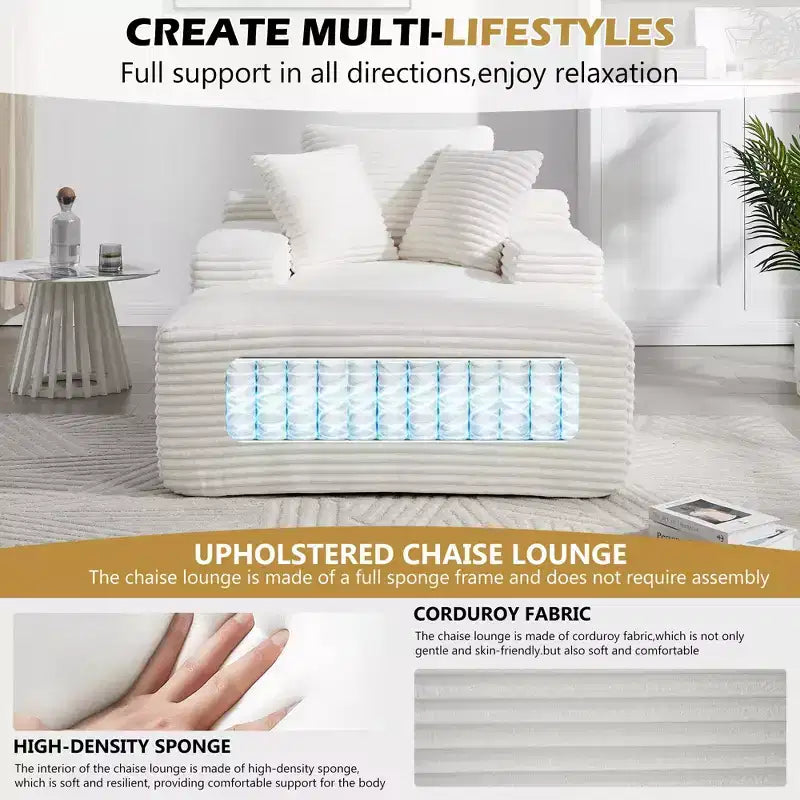 Divano-futon da pavimento oversize in velluto con cuscini – 2 posti, vari colori