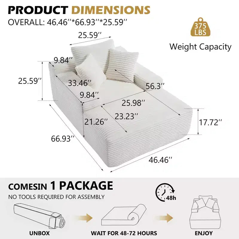 Divano-futon da pavimento oversize in velluto con cuscini – 2 posti, vari colori