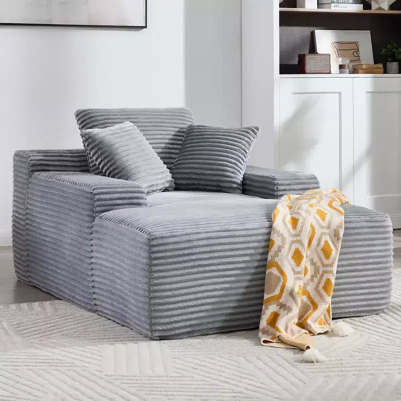 Divano-futon da pavimento oversize in velluto con cuscini – 2 posti, vari colori