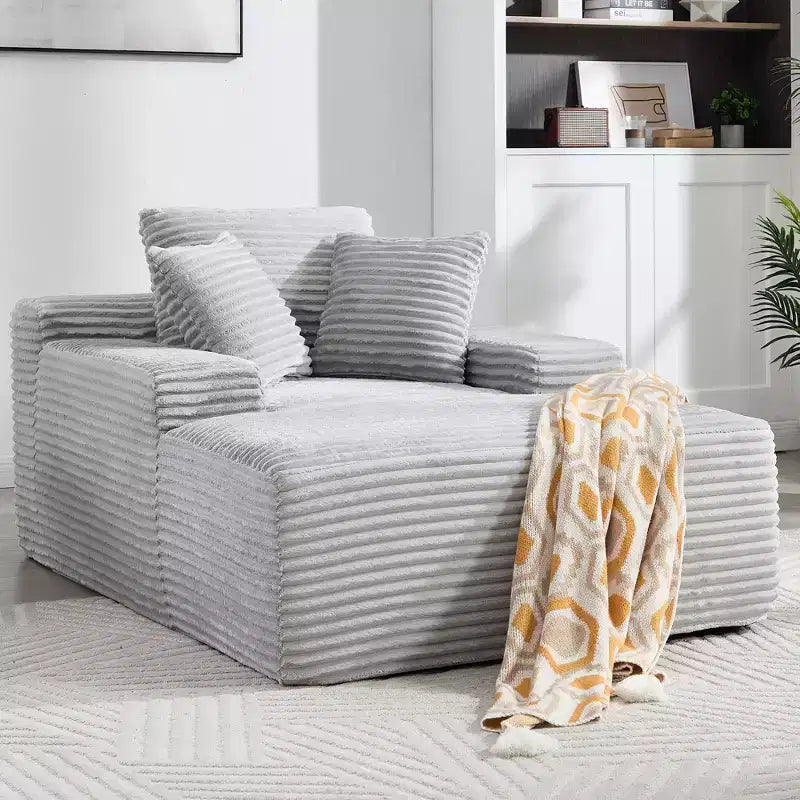 Divano-futon da pavimento oversize in velluto con cuscini – 2 posti, vari colori