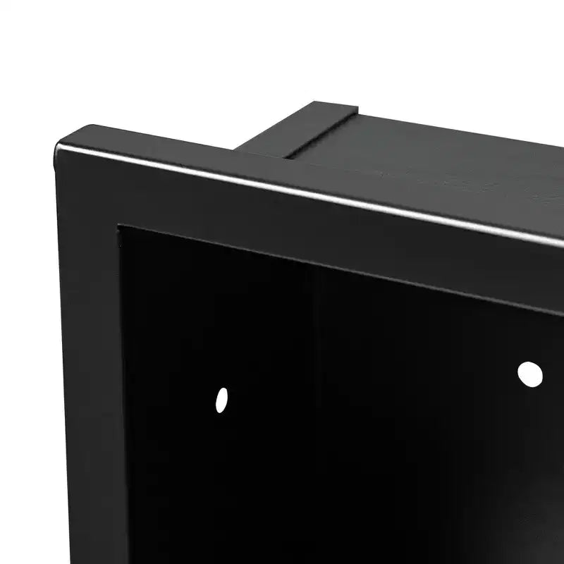 Pensile da bagno in metallo nero ad arco con specchio - Utente singolo
