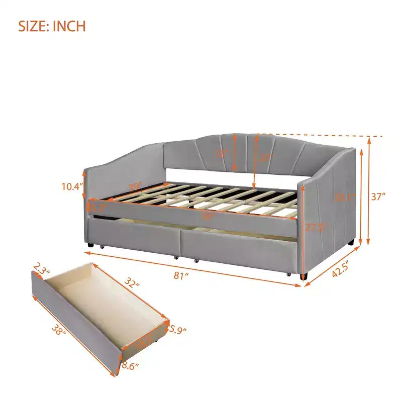 Divano letto matrimoniale a L in velluto beige/grigio con cassetti portaoggetti, 2 posti a sedere