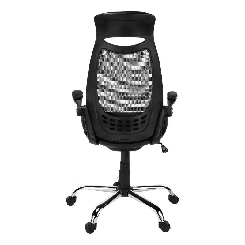 Sedia da ufficio ergonomica regolabile con schienale in rete nera - 1 posto