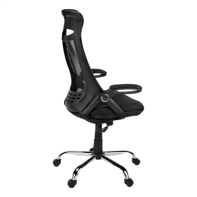 Sedia da ufficio ergonomica regolabile con schienale in rete nera - 1 posto