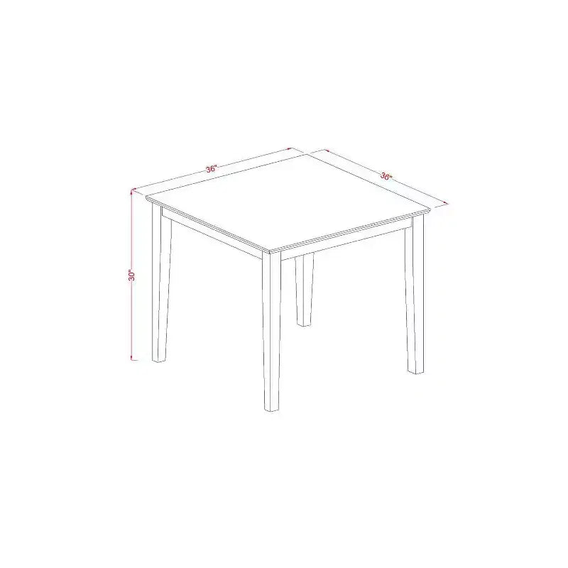 Set da pranzo rettangolare noce marrone da 3 pezzi, 2 posti