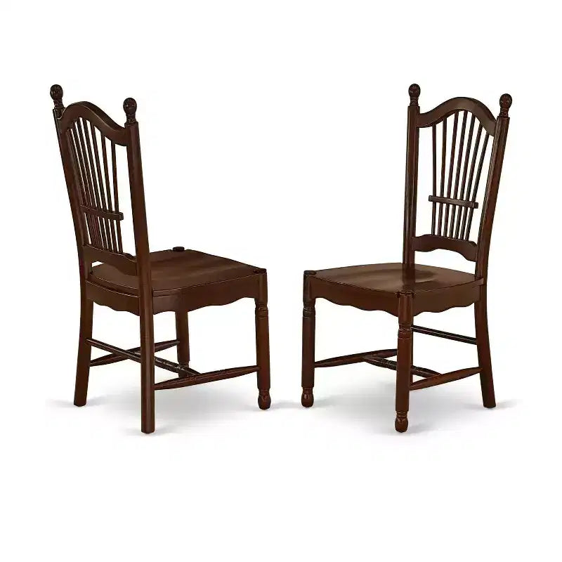 Set da pranzo in legno marrone da 3 pezzi, 2 posti