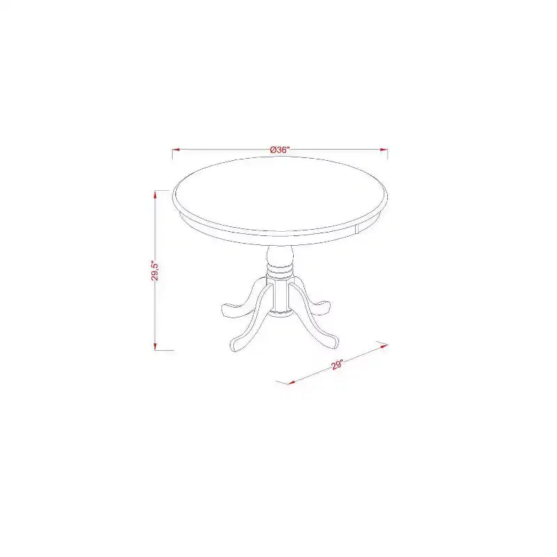 Set da pranzo in legno marrone da 3 pezzi, 2 posti