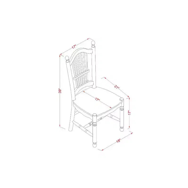 Set da pranzo in legno marrone da 3 pezzi, 2 posti