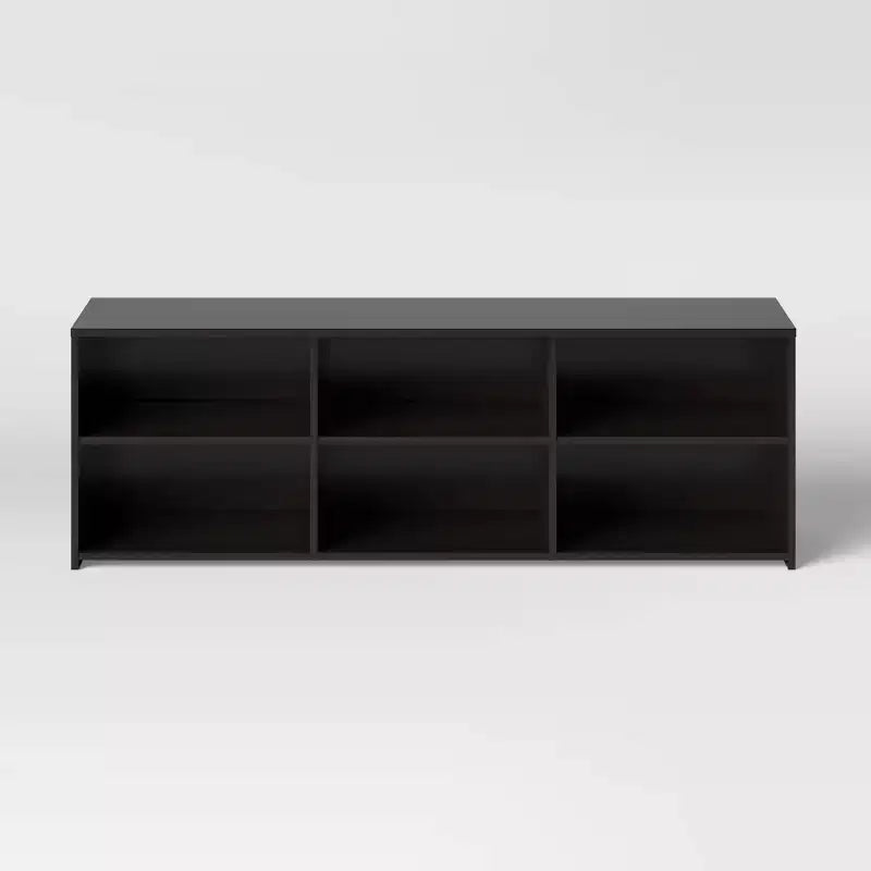 Mobile TV con ripiani aperti marrone scuro per TV fino a 70"