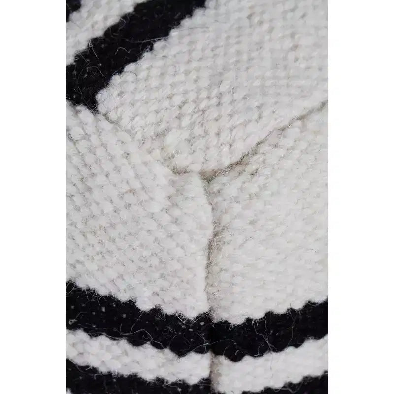 Pouf Geometrico Quadrato Bianco/Nero - 1 Posto