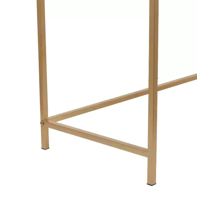 Consolle Moderna Oro e Bianca con Cassetto - 1 Pezzo