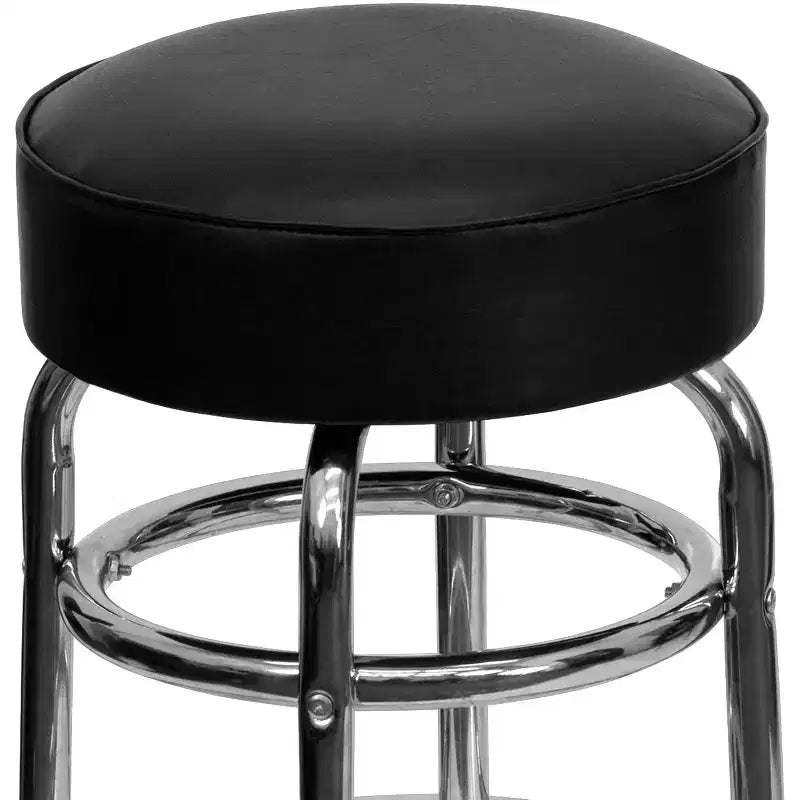Sgabello da bar Flash Furniture Double Ring cromato