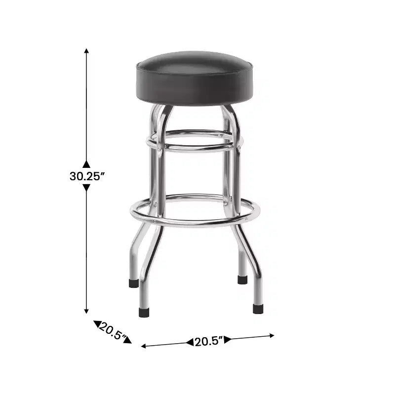 Sgabello da bar Flash Furniture Double Ring cromato