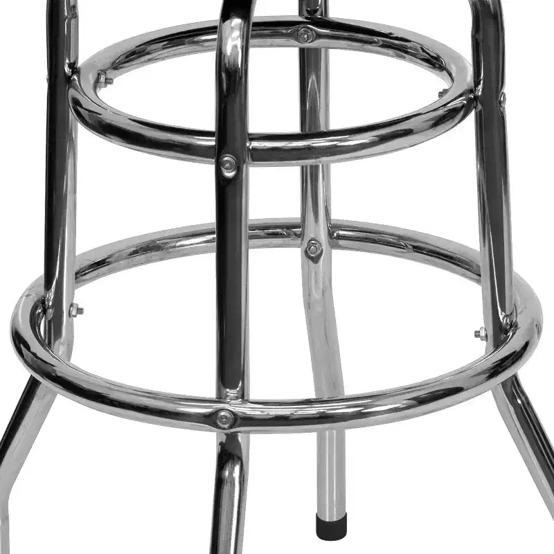 Sgabello da bar Flash Furniture Double Ring cromato