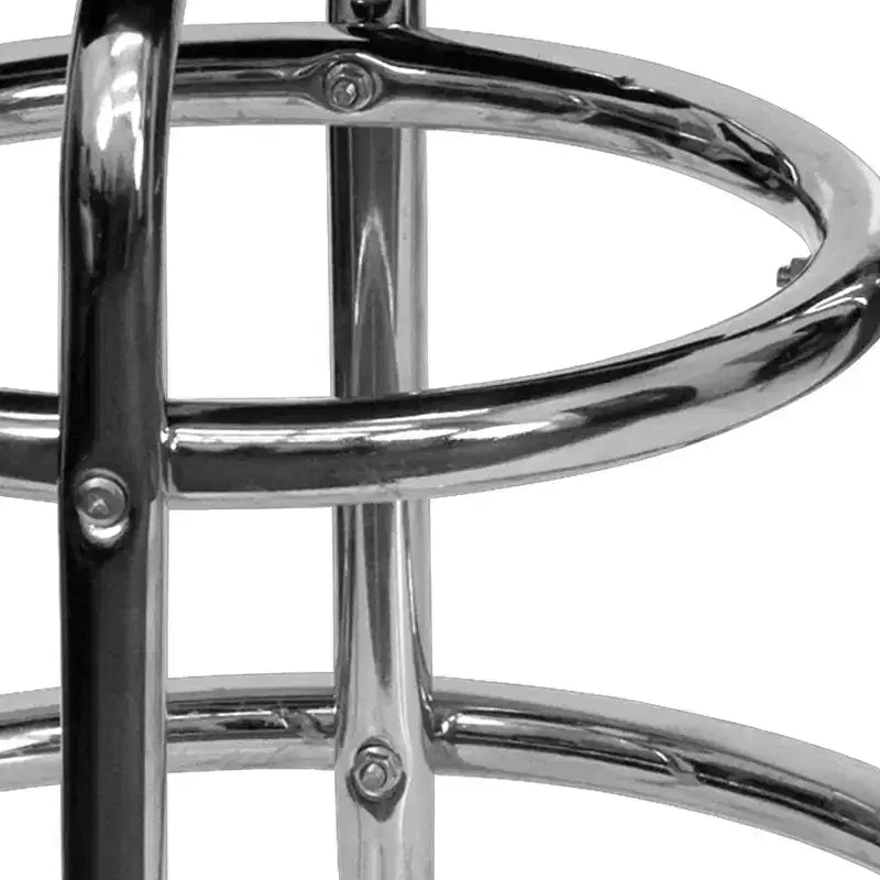 Sgabello da bar Flash Furniture Double Ring cromato