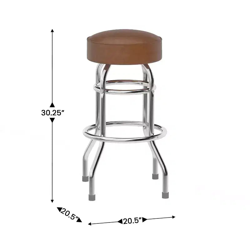 Sgabello da bar Flash Furniture Double Ring cromato