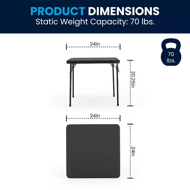 Tavolo pieghevole per bambini con 4 sedie – Nero / Blu / Grigio / Blu navy / Stampato / Marrone chiaro / Bianco