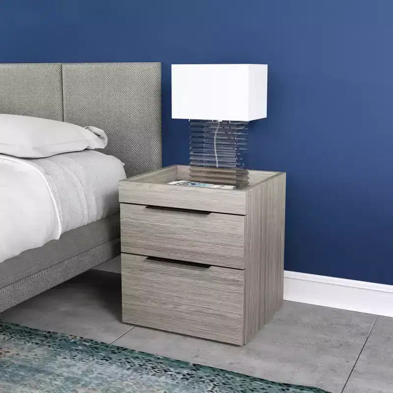 Comodino moderno Carter a due cassetti - Eco Dream