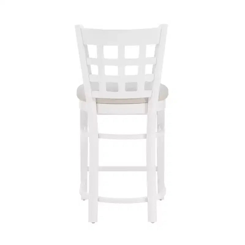 Sgabelli da bar altezza bancone, bianco/bianco sporco/blu navy, senza braccioli, set da 2