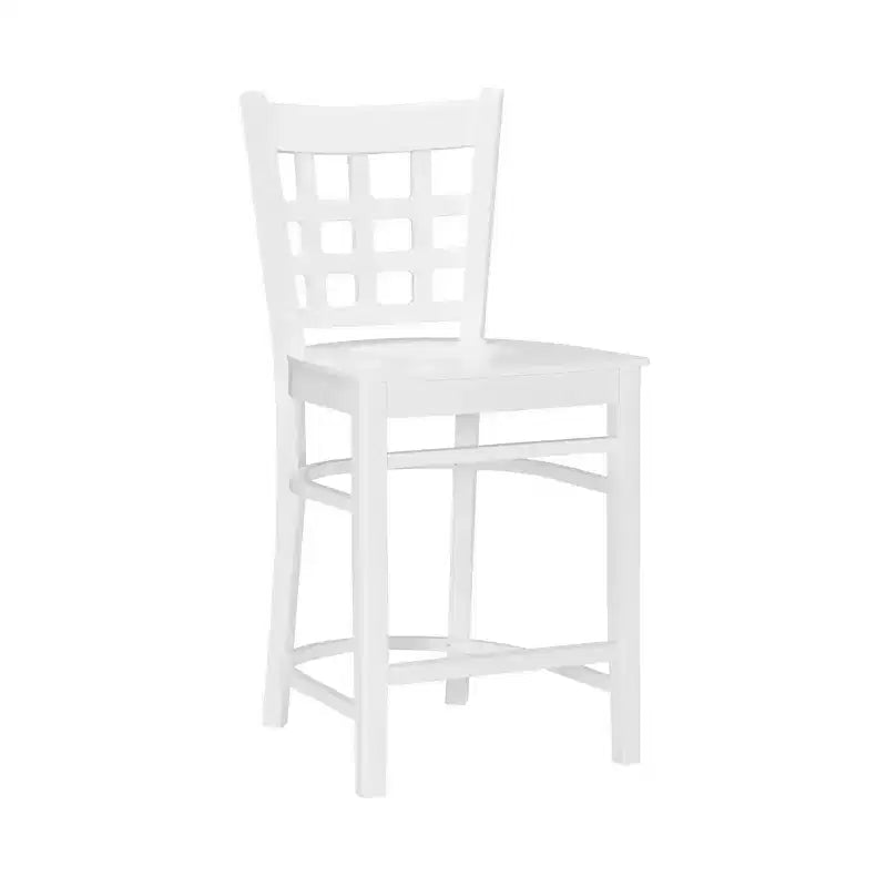 Sgabelli da bar altezza bancone, bianco/bianco sporco/blu navy, senza braccioli, set da 2