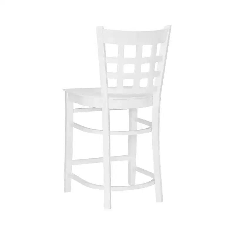 Sgabelli da bar altezza bancone, bianco/bianco sporco/blu navy, senza braccioli, set da 2