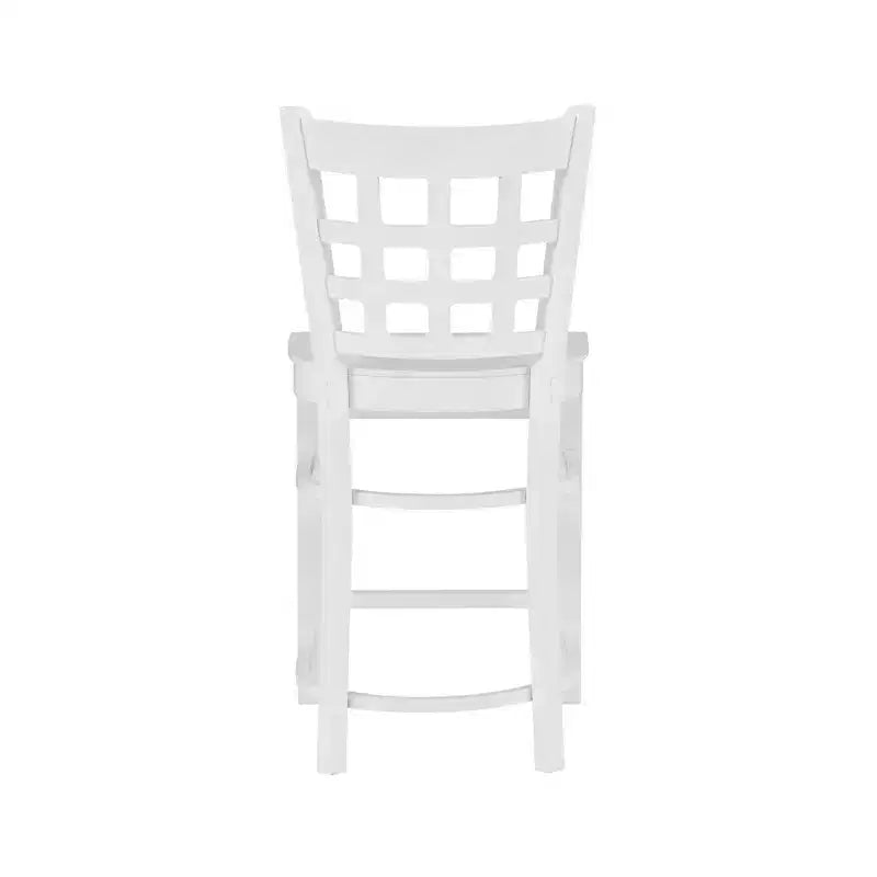 Sgabelli da bar altezza bancone, bianco/bianco sporco/blu navy, senza braccioli, set da 2
