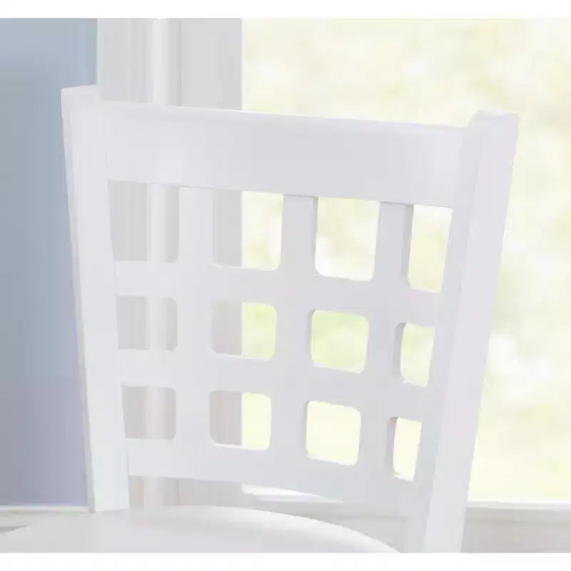 Sgabelli da bar altezza bancone, bianco/bianco sporco/blu navy, senza braccioli, set da 2