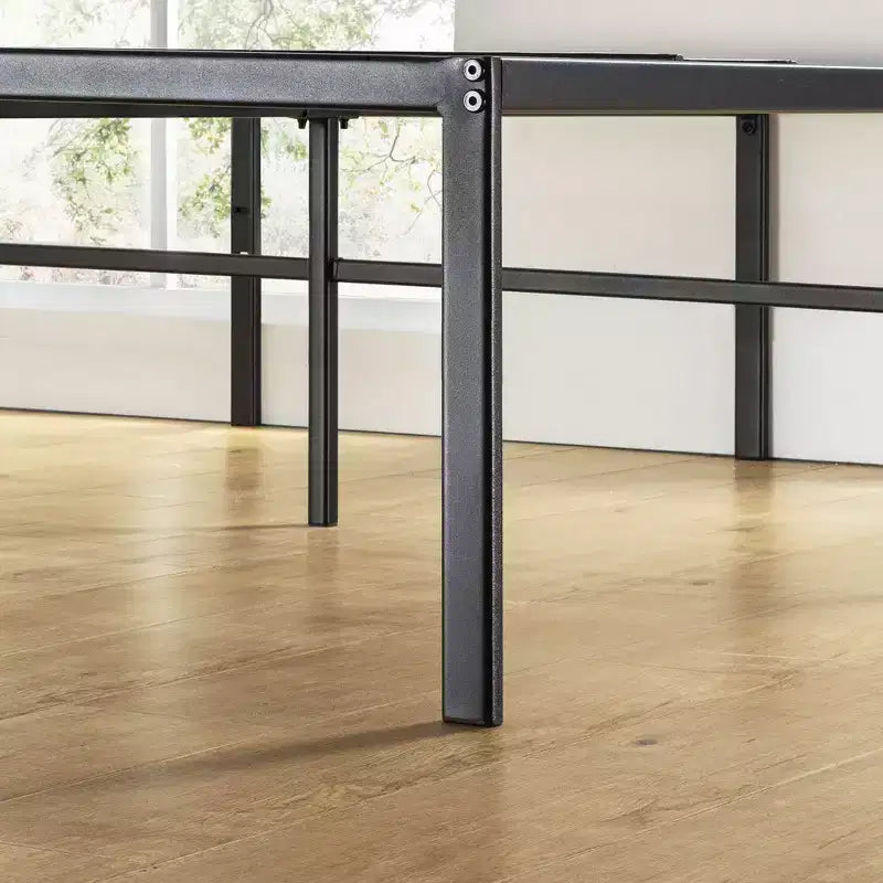 Struttura letto a piattaforma in metallo nero - Senza testiera, Matrimoniale/Queen/King, 1-2 Adulti