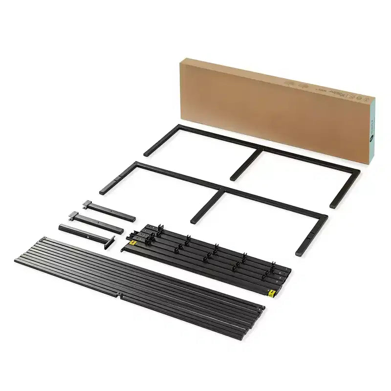 Struttura letto a piattaforma in metallo nero - Senza testiera, Matrimoniale/Queen/King, 1-2 Adulti